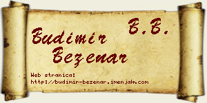 Budimir Beženar vizit kartica